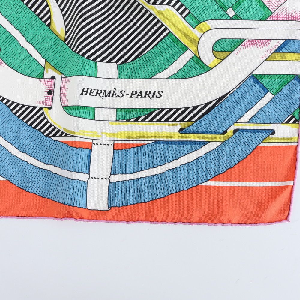 極美品 エルメス タグ付 カレ 90 Mors a Jouets 馬銜 シルク 100