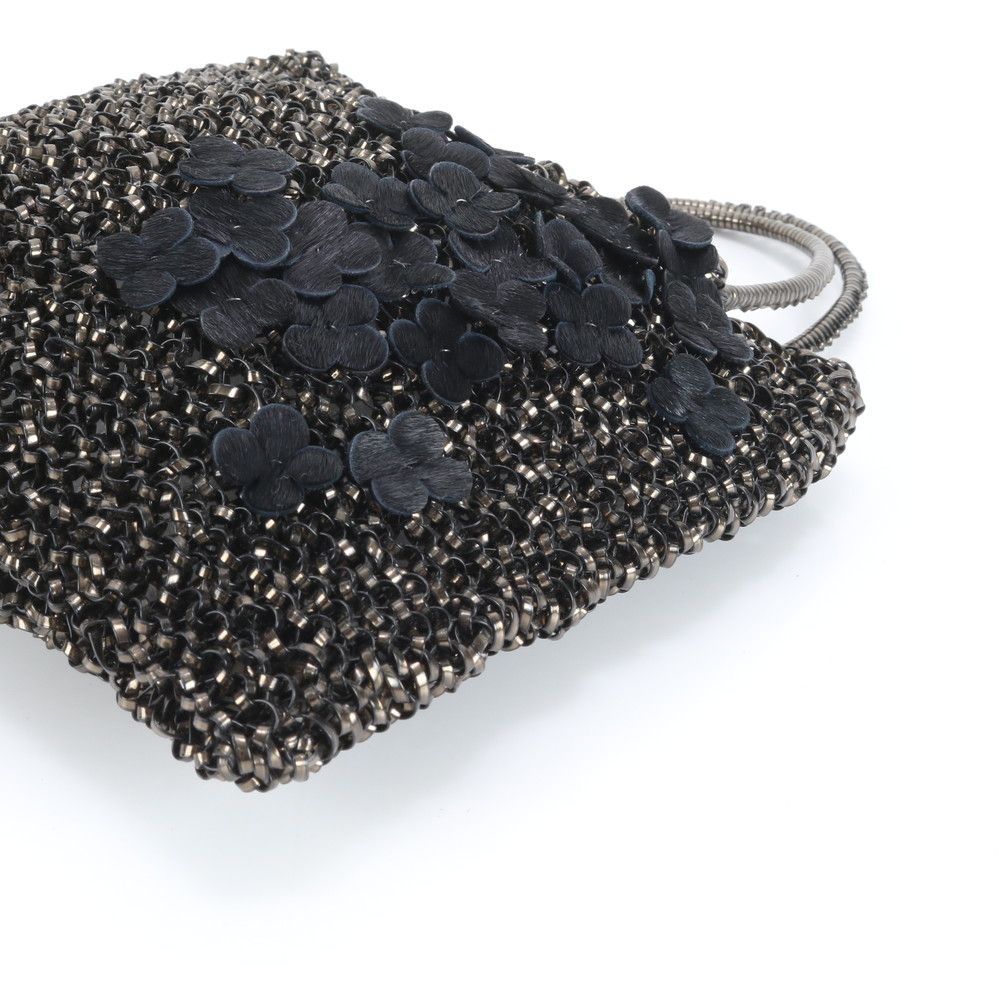 極美品 アンテプリマ ワイヤーバッグ フラワー モチーフ 編み込み  