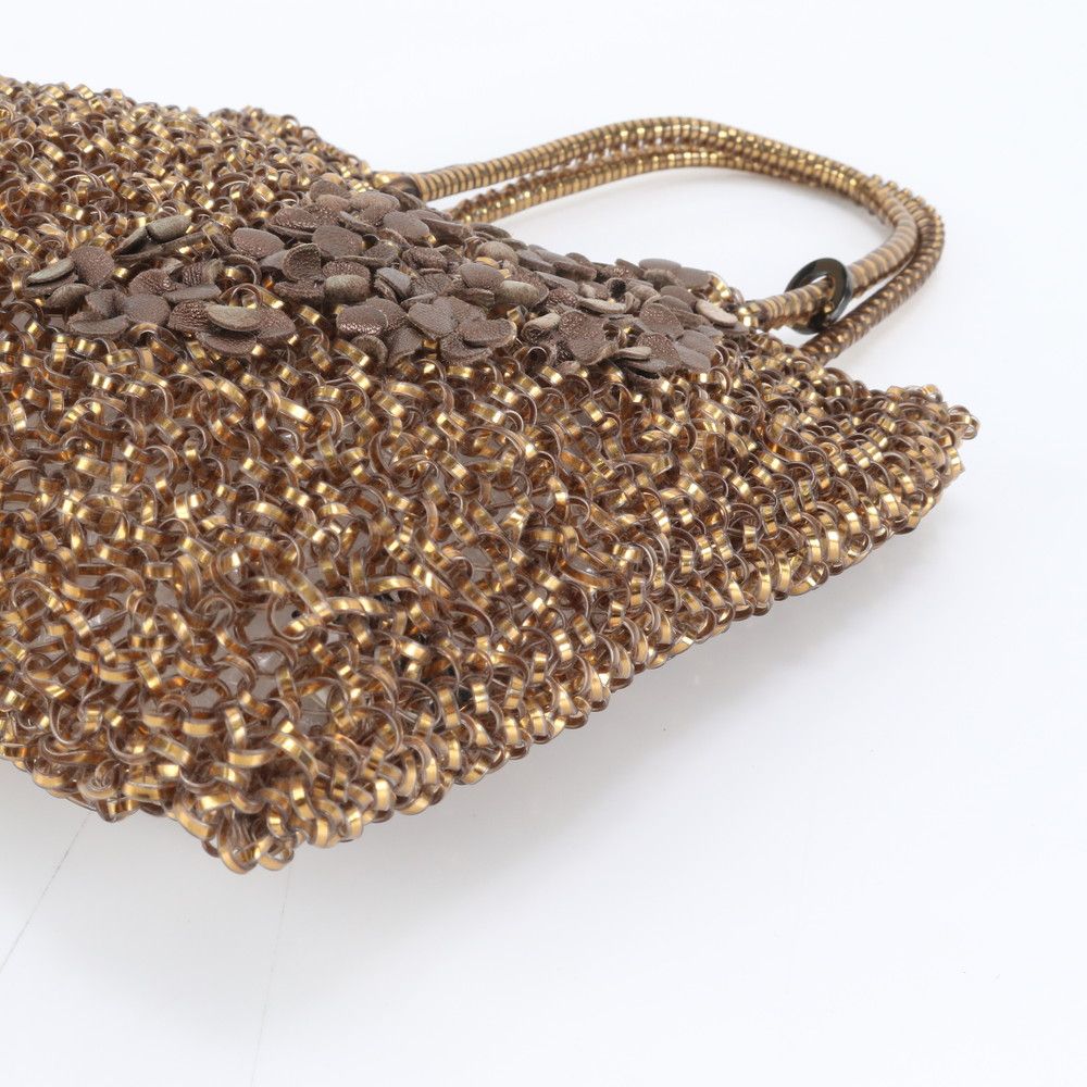 極美品 アンテプリマ ワイヤーバッグ フラワー モチーフ 編み込み  