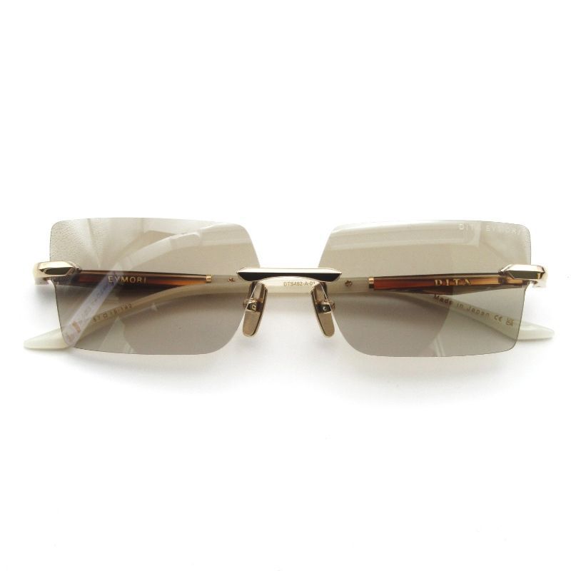 美品 DITA ディータ サングラス EYMORI DTS462-A-01 日本製 ツーポイント 多角形 コンビ White Gold /Golden Timber 65009619 美品 DITA ディータ サングラス EYMORI DTS462-A-01 日本製 ツー