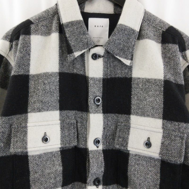 美品 KAJA カジャ シャツジャケット WOOL BUFFALO CHECK CPO JACKET