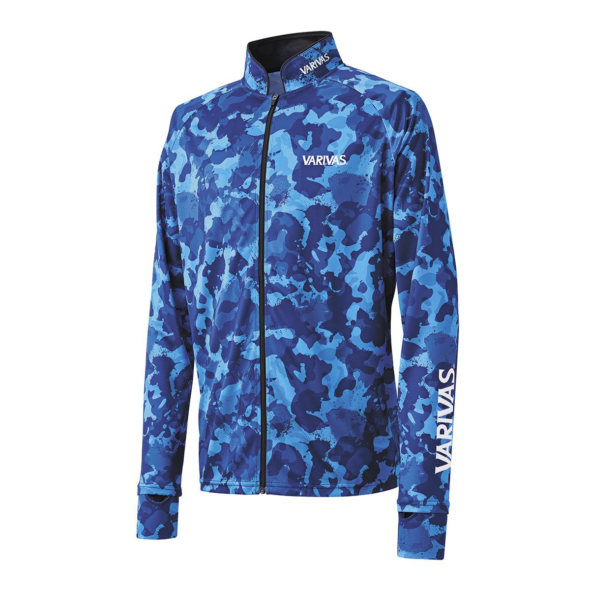 VARIVAS ドライジップシャツ VAZS-22 バリバス(VARIVAS)ドライフルジップ 長袖 VAZS-25 ブルーカモ LLサイズ