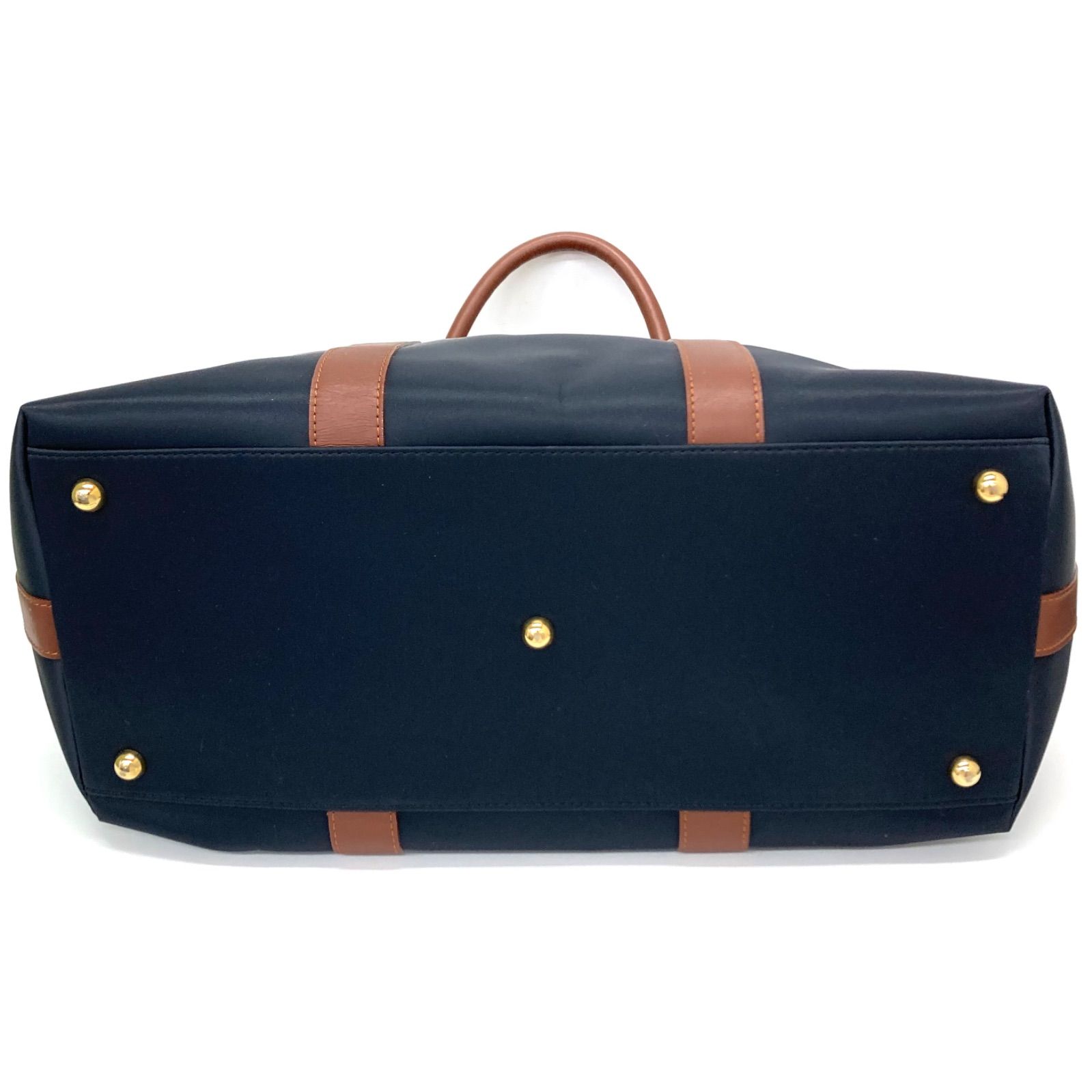 イブサンローラン　ボストンバッグ　型押し　ネイビー イブサンローラン ボストンバッグ 型押し ネイビー