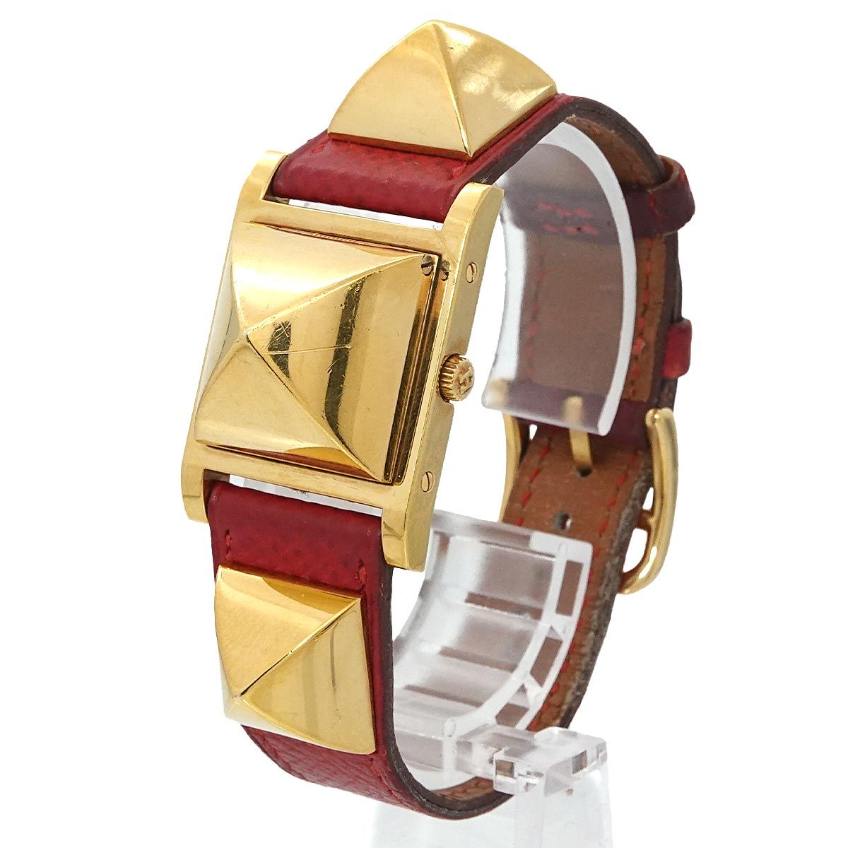 エルメス HERMES メドール ヴィンテージ レディース 腕時計 ピラミッド