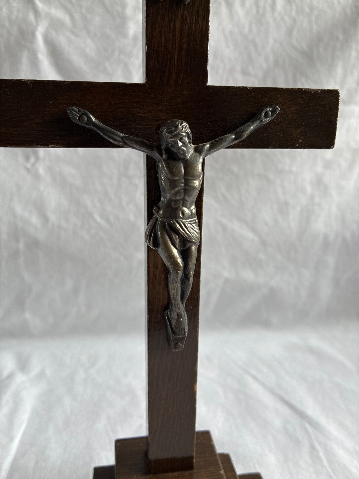 23.5cm】十字架 イエス像 キリスト 木製 クロス ✝️ - メルカリ