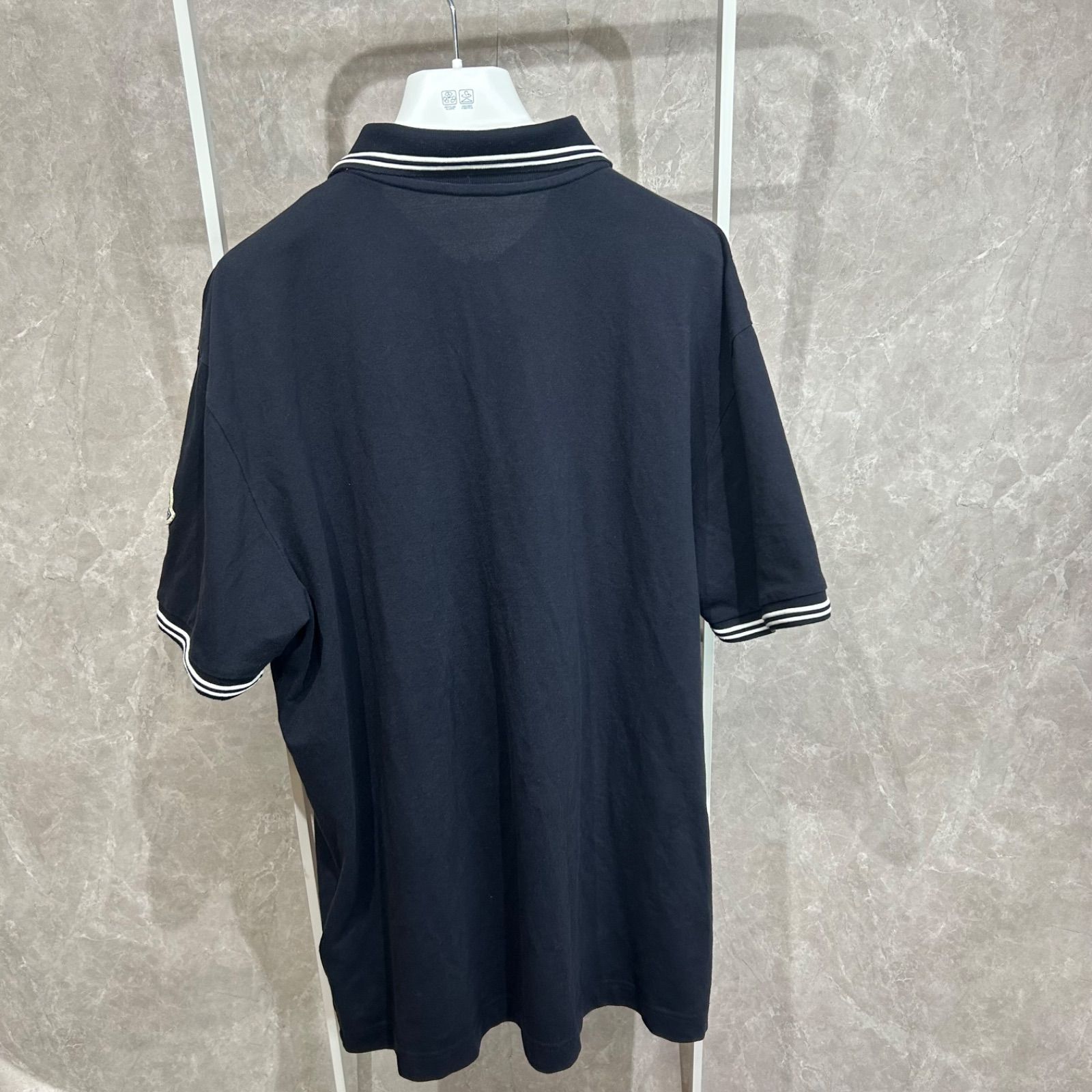 新作】 MONCLER モンクレール 半袖 ポロシャツネイビーM - メルカリ
