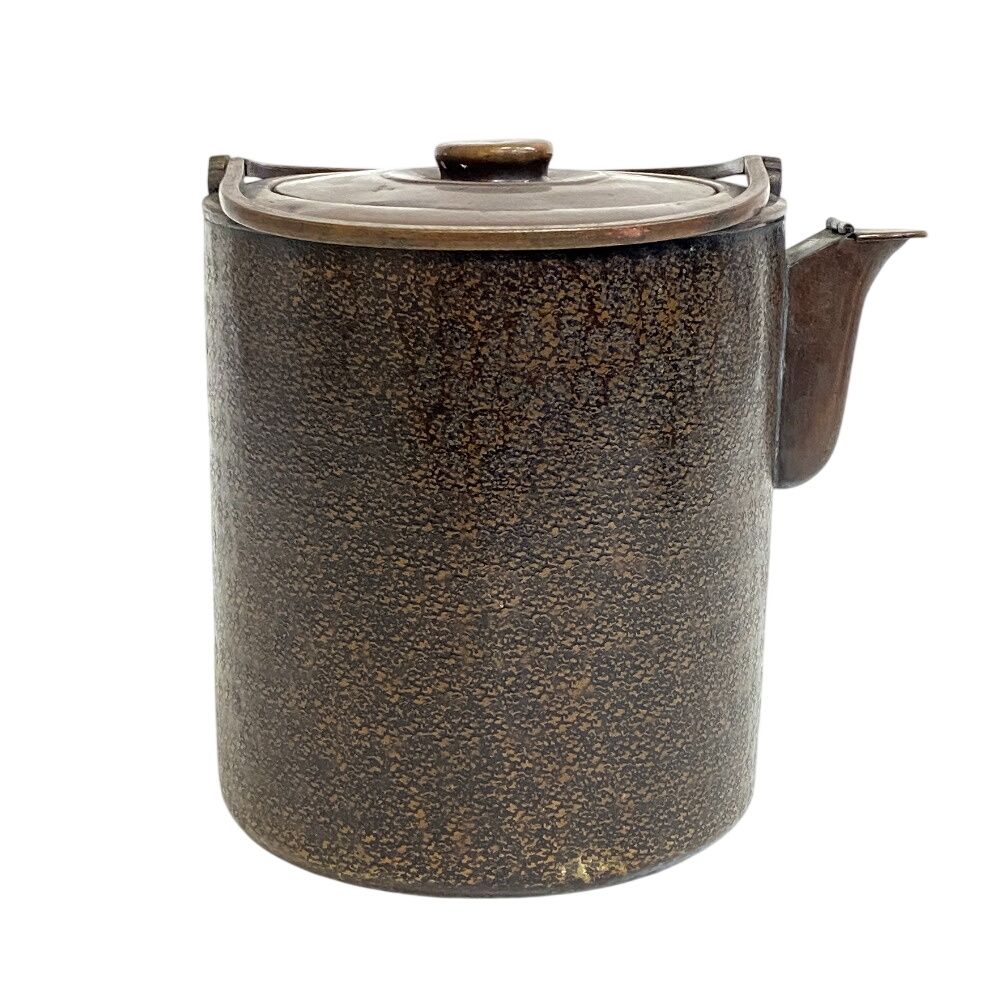 ヤタ作り 水差し みずさし 打出 筒型 やかん 湯沸 茶道具 銅瓶 薬缶 金工美術 食器 ブラウン ユニセックス