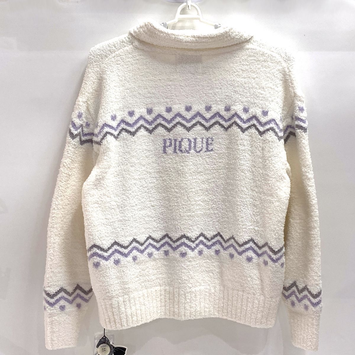 gelato pique ジェラートピケ CAT ジャガード衿付きカーディガン