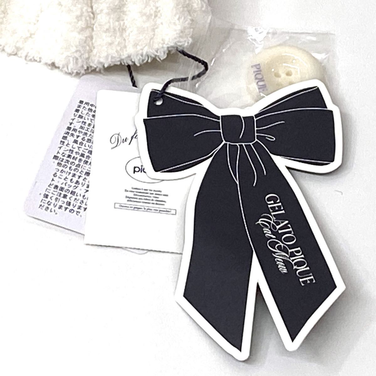 gelato pique ジェラートピケ CAT ジャガード衿付きカーディガン