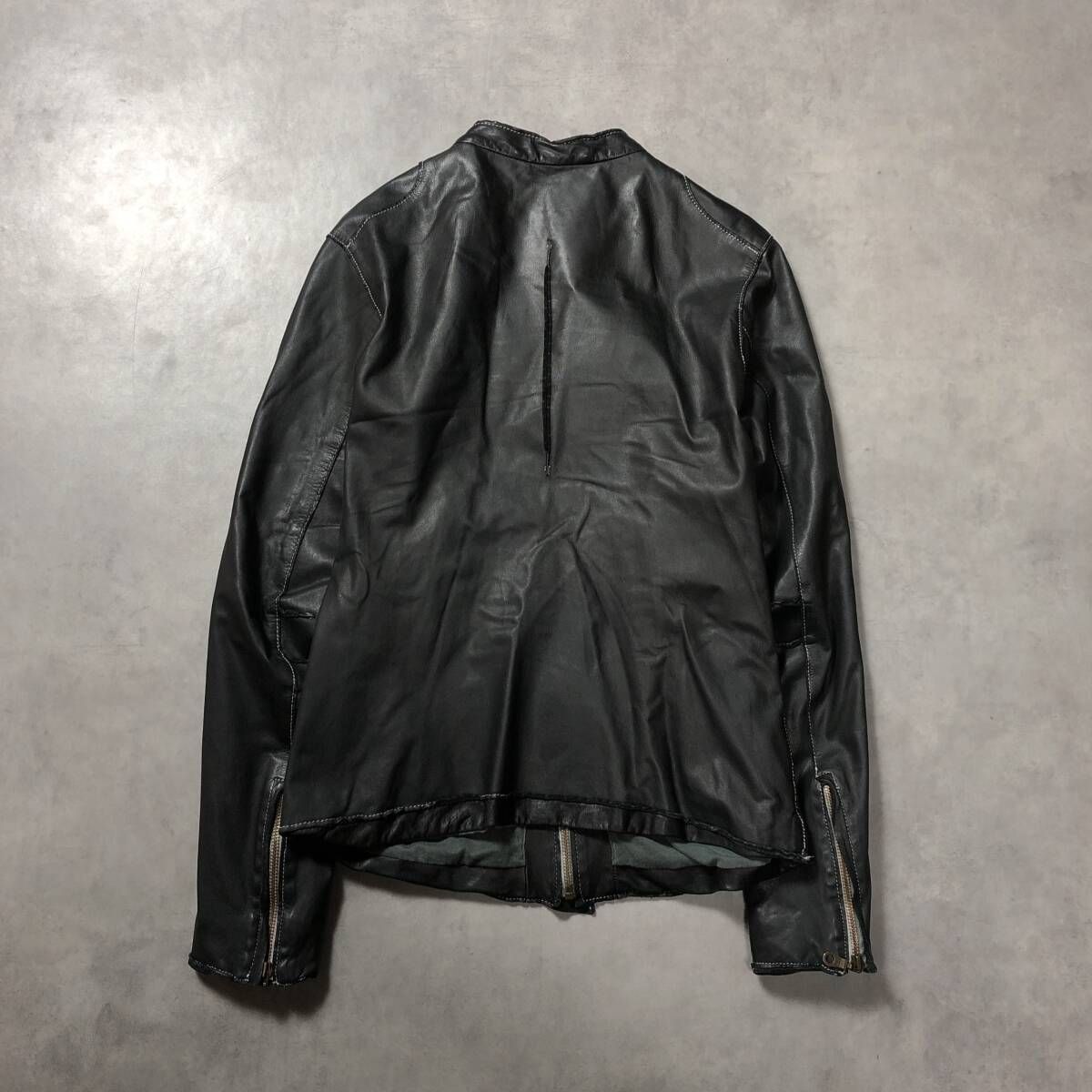 GQ4645◇Sisii：レザーシングルライダース◇M◇ブラック系 ジャケット