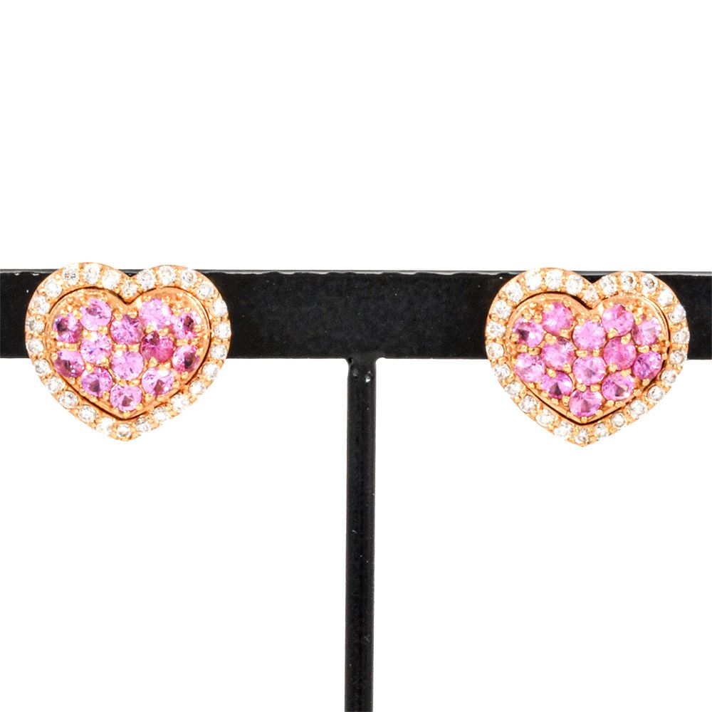 ポンテヴェキオ Ponte Vecchio ハート ピアス サファイア 計1.24ct