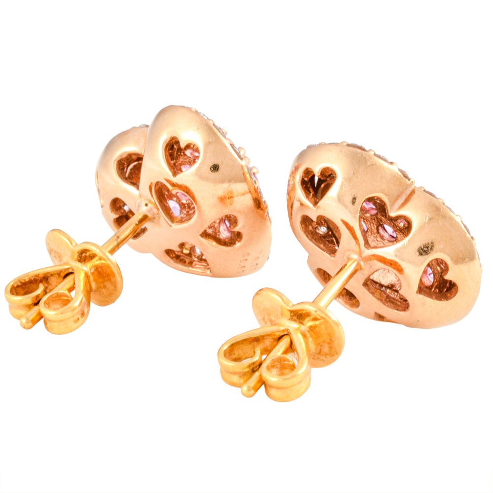 ポンテヴェキオ Ponte Vecchio ハート ピアス サファイア 計1.24ct