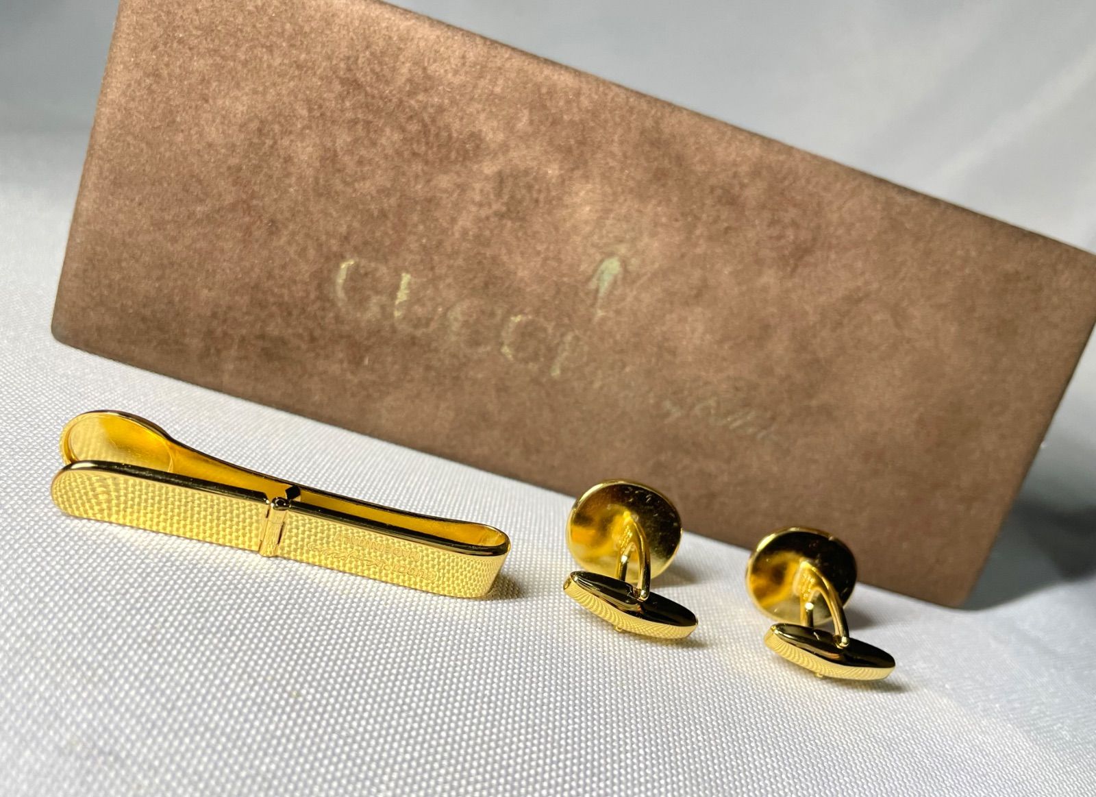 美品 GUCCI グッチ インターロッキングG GGロゴ レッド＆ゴールド