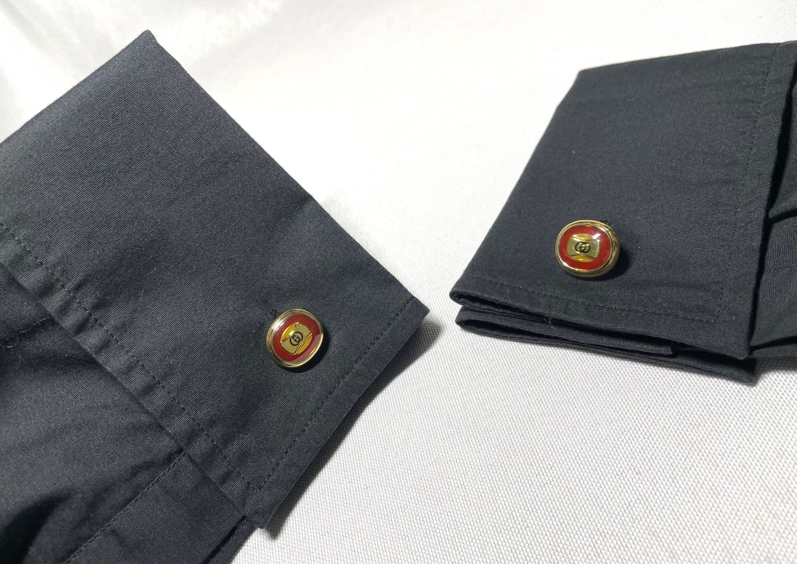 美品 GUCCI グッチ インターロッキングG GGロゴ レッド＆ゴールド