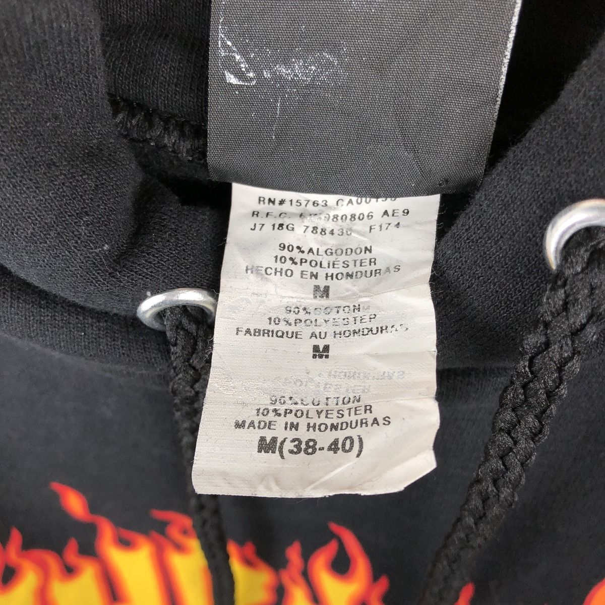 古着 スラッシャー THRASHER ファイヤーパターン スウェットプル 