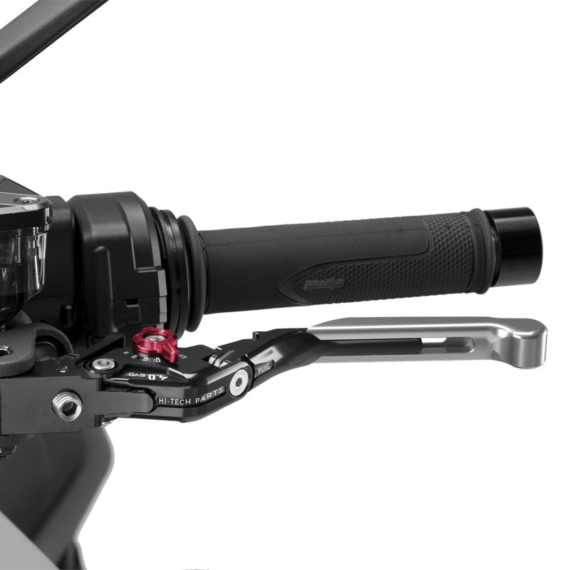 Puig 424PNR CLUTCH LEVER 4.0.EXTENDABLE [SILVER/RED] （全長調整