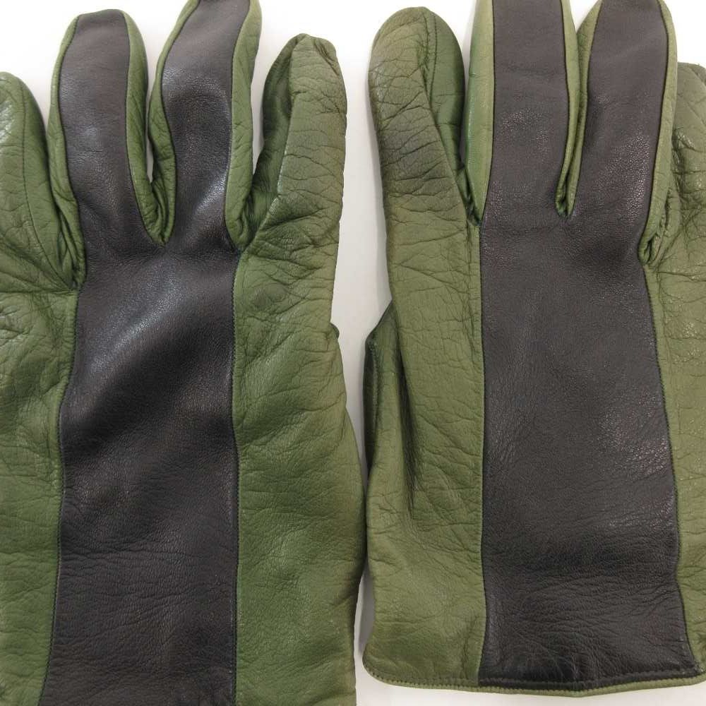 ラフシモンズ RAF SIMONS 手袋 レザーグローブ 裏地カシミヤ バイ