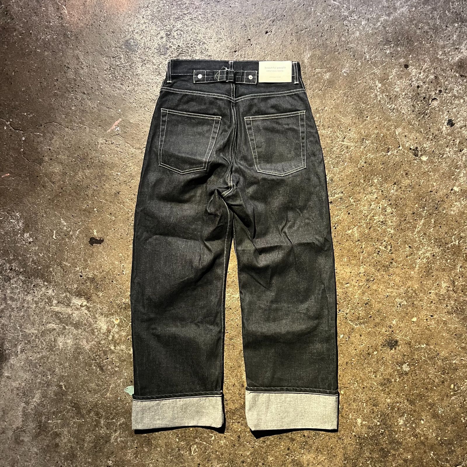 beautiful people 25ss Selvedge denim THE/a oldies fit black W32
