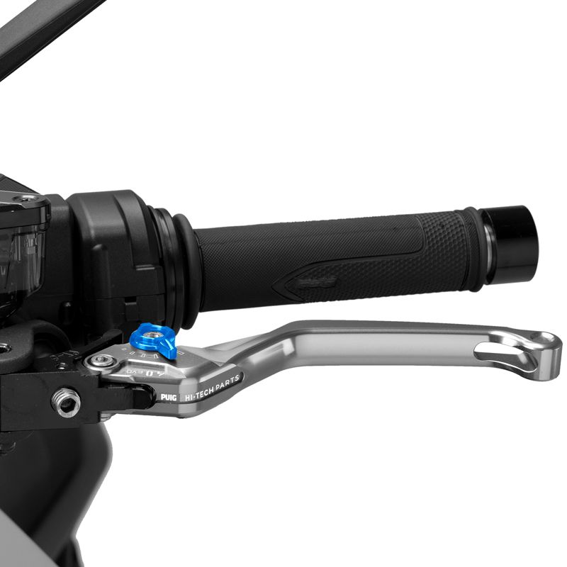 Puig 4220PA CLUTCH LEVER 4.0.UNFOLDABLE [SILVER/BLUE] （固定標準タイプ） プーチ クラッチレバー