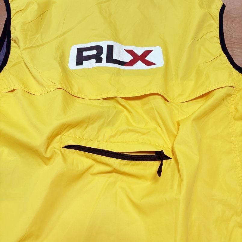 90's Polo Sport ポロスポーツ ナイロンベスト イエローネイビー 1990