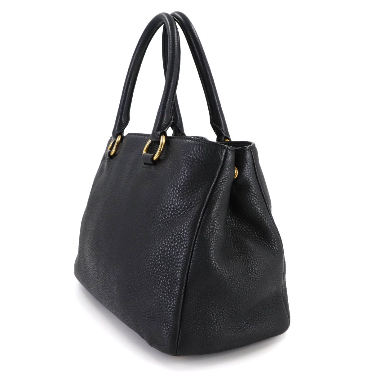 プラダ PRADA 2way ハンド ショルダー バッグ レザー ブラック