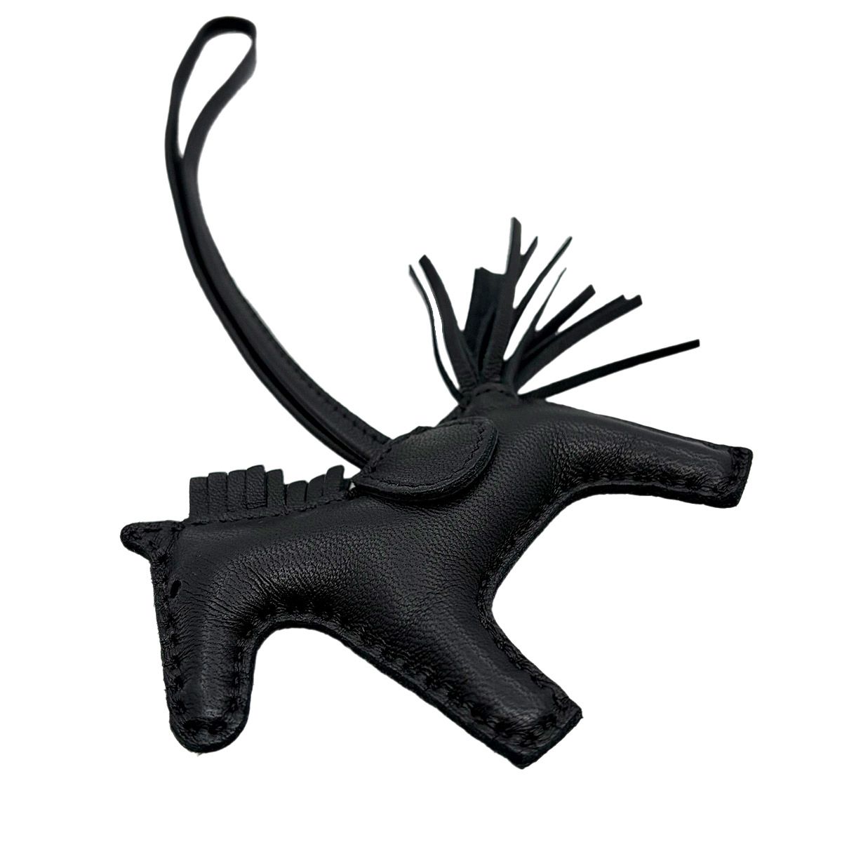 新品同様 エルメス HERMES ソーブラック ロデオ PM バッグチャーム