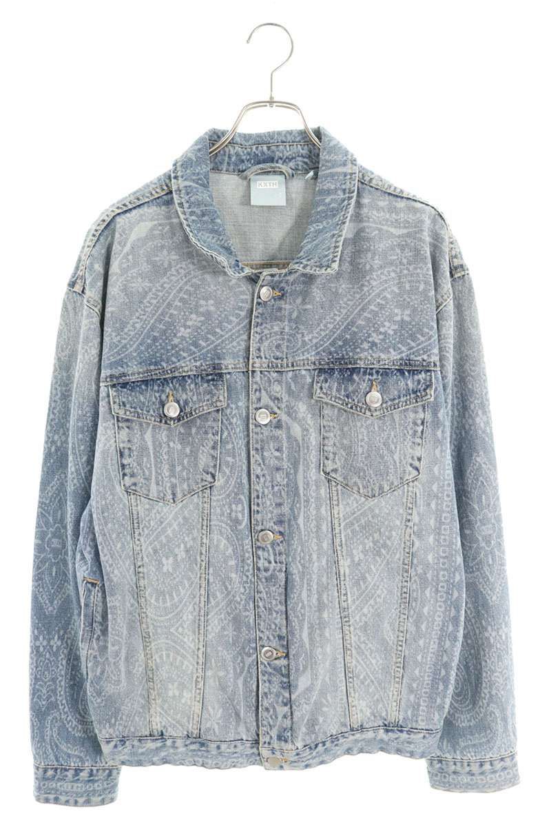 KITH ペイズリー柄 デニムジャケット L キス ペイズリー総柄デニムジャケット メンズ XXL - メルカリ