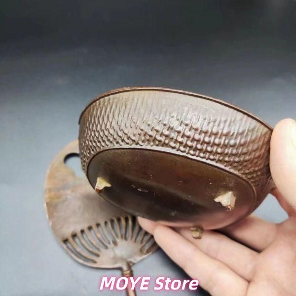 金竹蘿扇蓋香炉 茶道具 香道具 銅製 工芸品 美術品 zw0128 - メルカリ