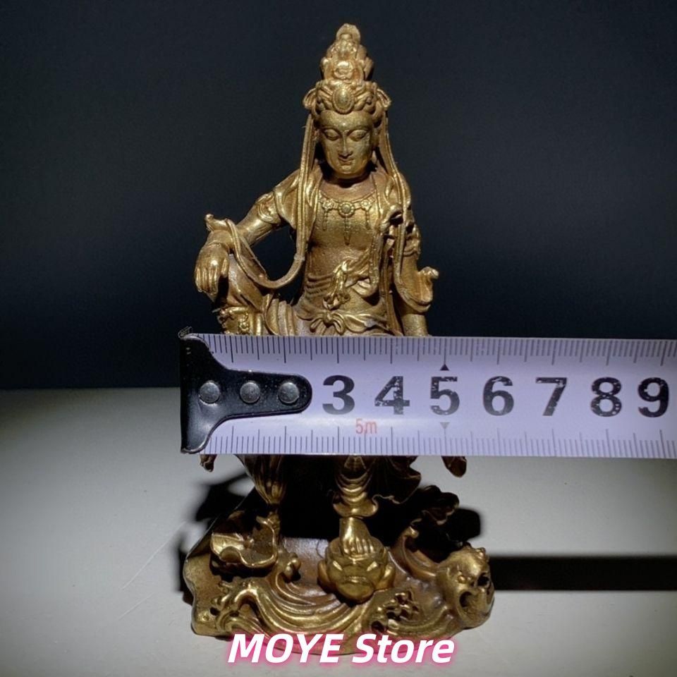 仏教美術 中国 仏像 水月観音 小仏像 銅製 銅器 zw0128 - メルカリ