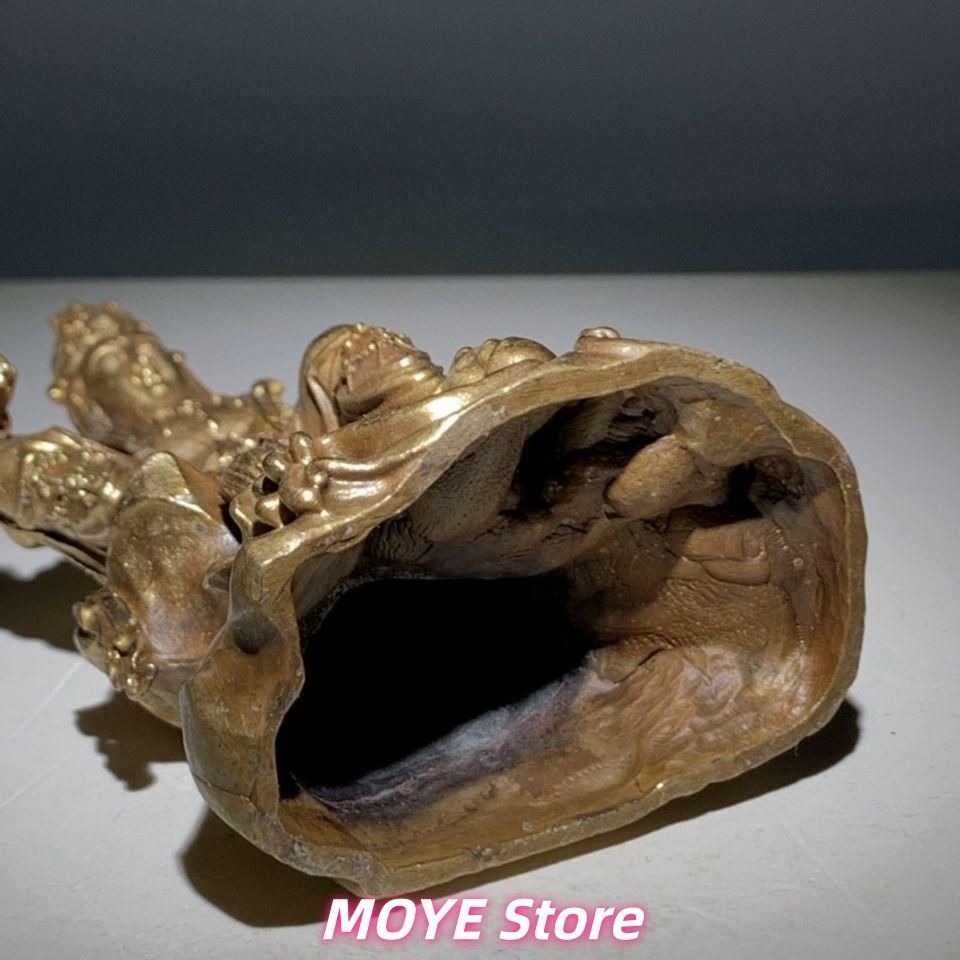 仏教美術 中国 仏像 水月観音 小仏像 銅製 銅器 zw0128 - メルカリ