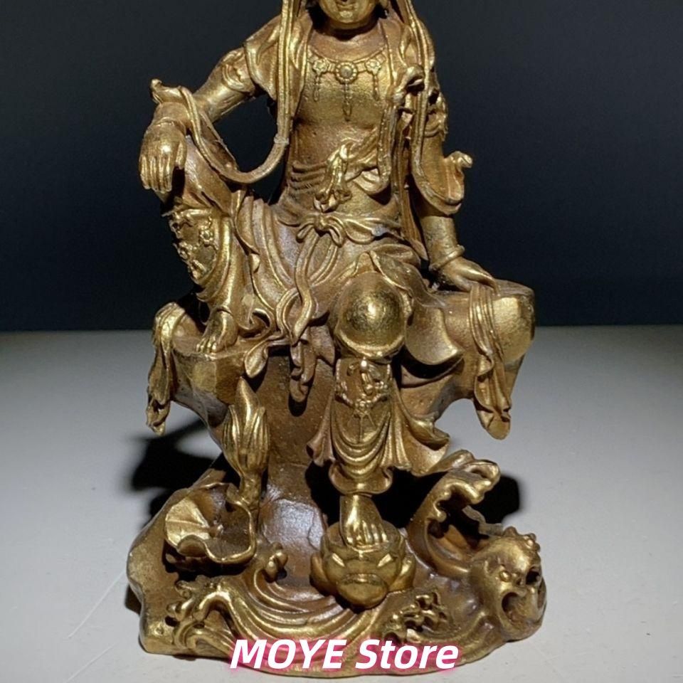 仏教美術 中国 仏像 水月観音 小仏像 銅製 銅器 zw0128 - メルカリ