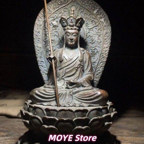 九華山地蔵王仏像 銅製 装飾品 工芸品 美術品 zw0128 - メルカリ