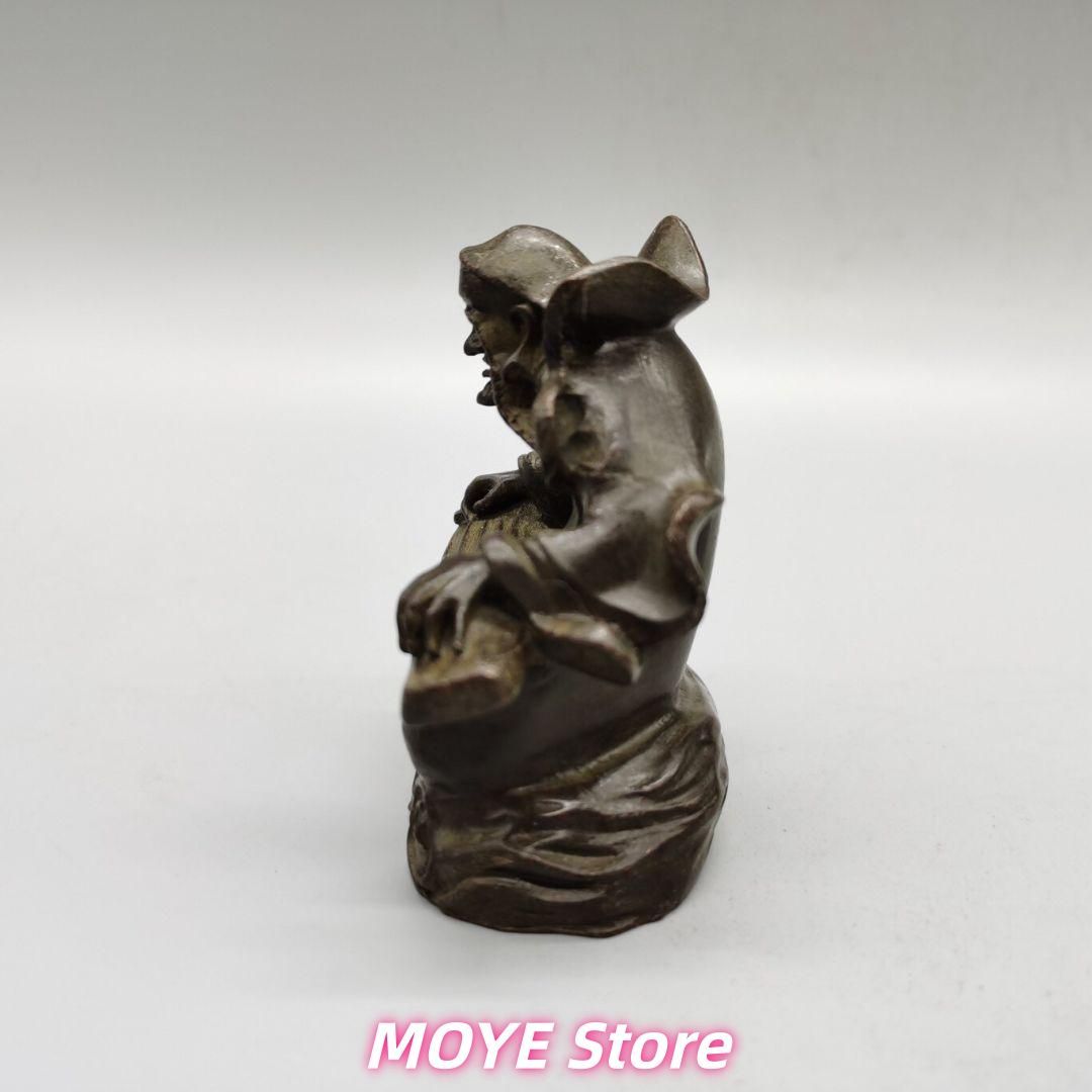 銅器 菩提達磨祖師撫琴 装飾品 現代工芸品 美術品 zw0128 - メルカリ