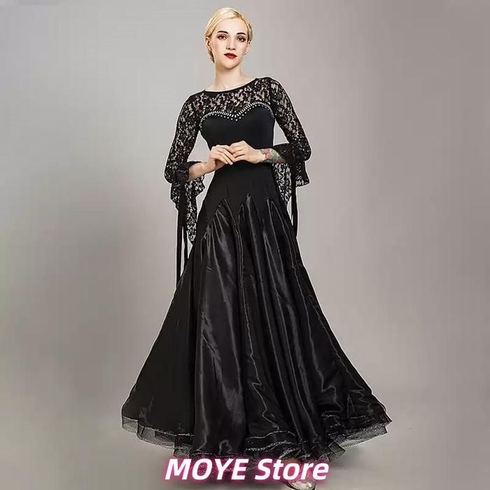 社交ダンスドレス フロート 上品 高品質 社交ダンス ドレス 長袖