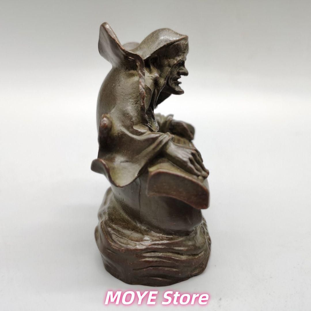 銅器 菩提達磨祖師撫琴 装飾品 現代工芸品 美術品 zw0128 - メルカリ