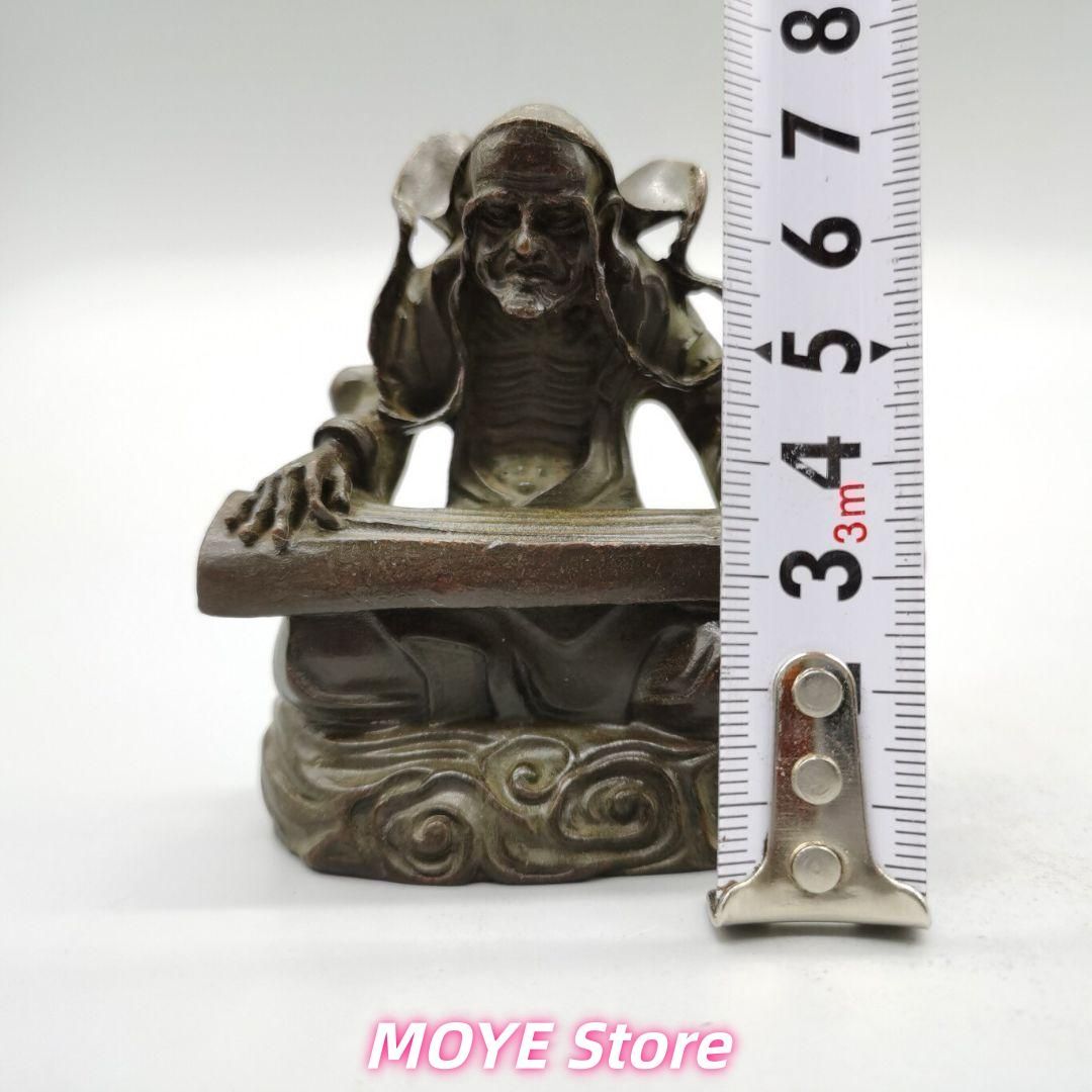 銅器 菩提達磨祖師撫琴 装飾品 現代工芸品 美術品 zw0128 - メルカリ