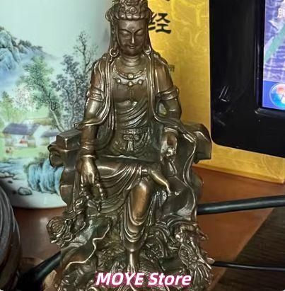 仏教美術 中国 仏像 自在観音 坐龍仏珠観音 銅製 銅器 zw0128 - メルカリ