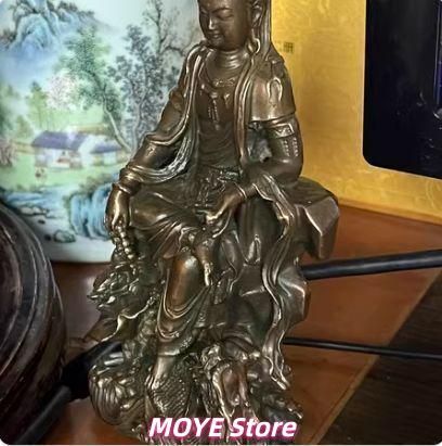 仏教美術 中国 仏像 自在観音 坐龍仏珠観音 銅製 銅器 仏教美術 中国 仏像 自在観音 坐龍仏珠観音 銅製 銅器 zw0128 - メルカリ