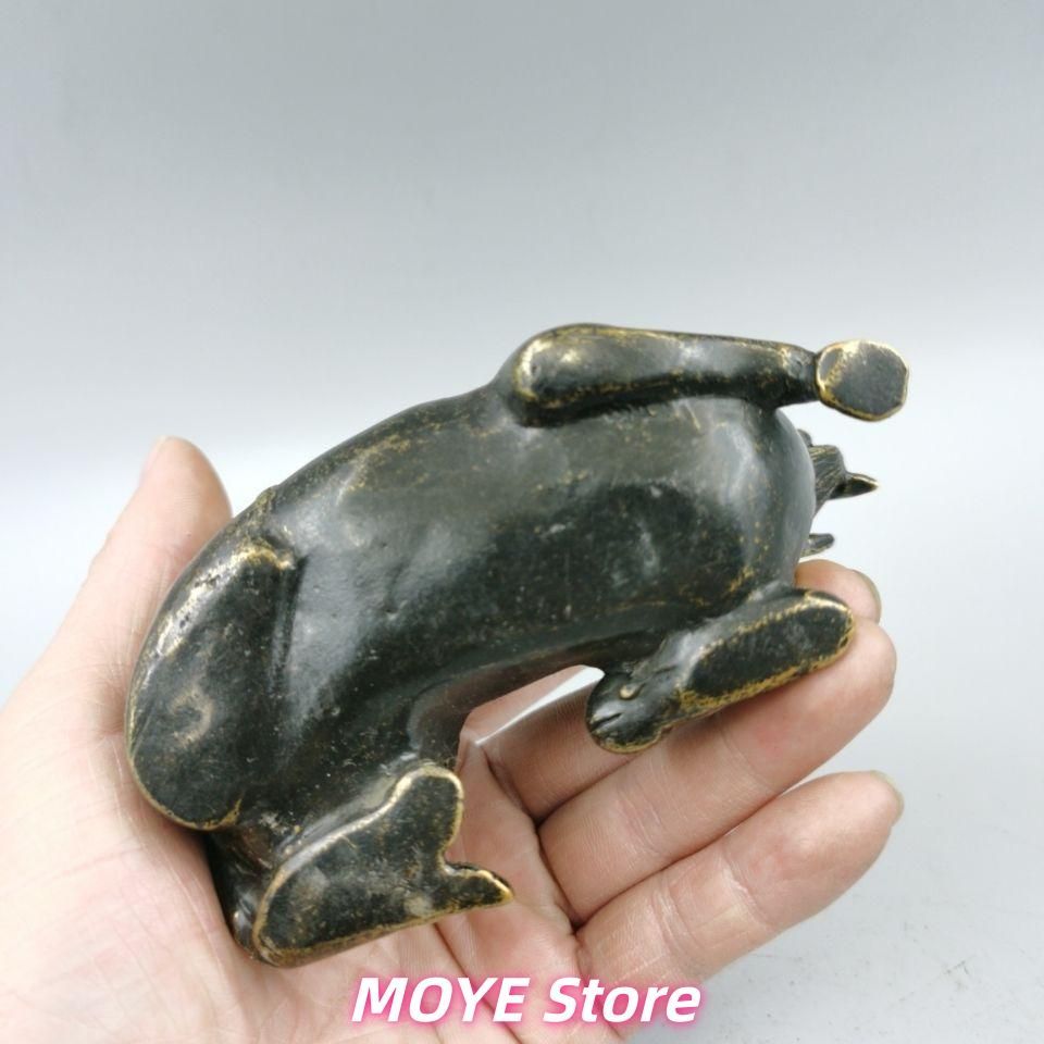 銅器 犀牛望月 装飾品 現代工芸品 美術品 zw0128 - メルカリ