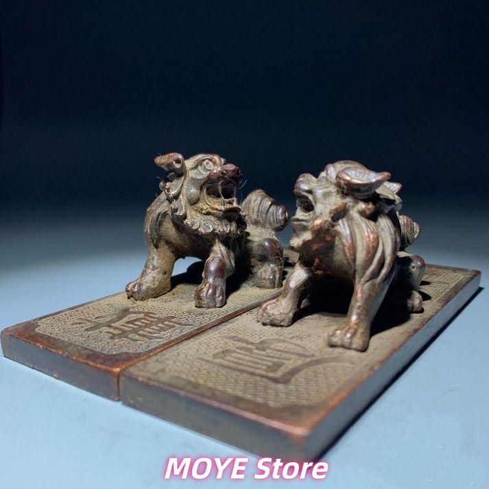 厚徳載物獅子 鎮尺 筆置き 書道具 文房具 工芸品 美術品 zw0128 - メルカリ