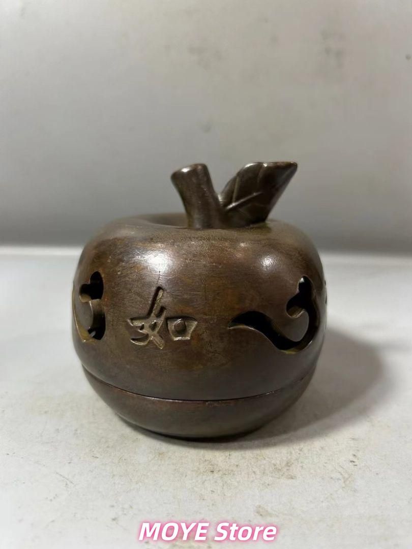 銅 細工 透かし彫り 如意香炉 茶道具 香道具 工芸品 美術品 zw0128