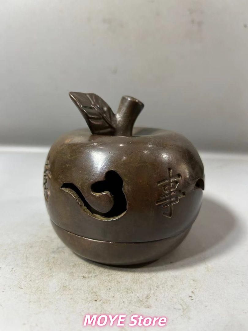 銅 細工 透かし彫り 如意香炉 茶道具 香道具 工芸品 美術品 zw0128