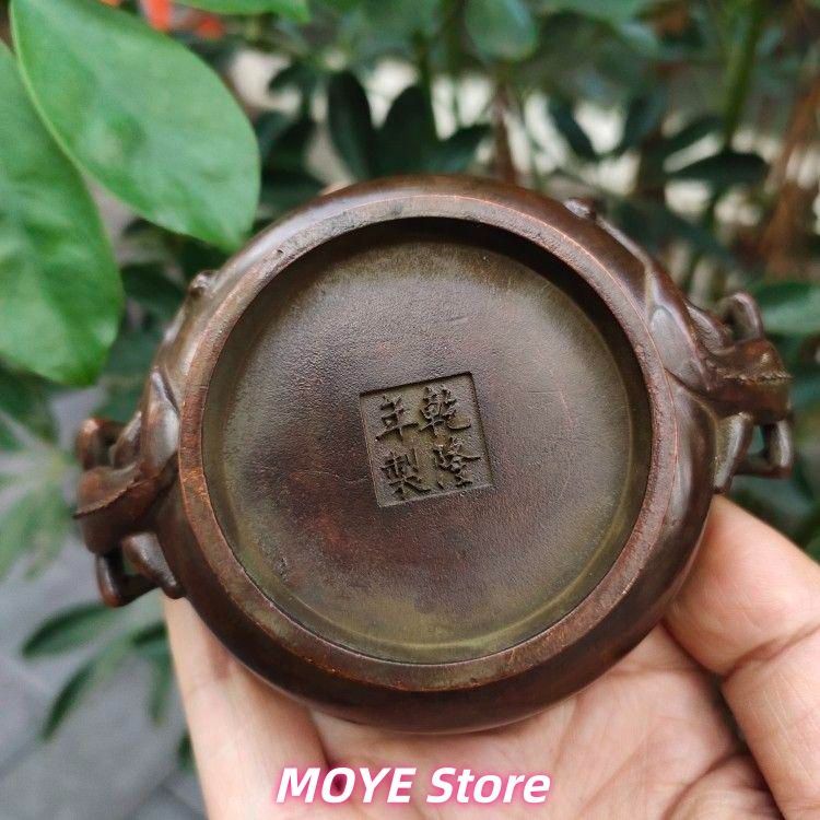 双龍耳香炉 筆舐 銅器 書道具 文房具 工芸品 美術品 zw0128 - メルカリ