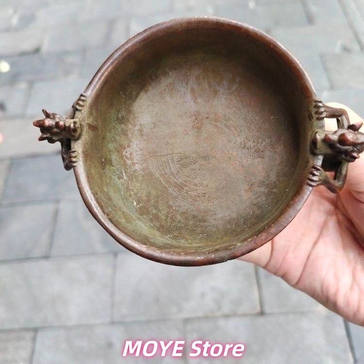 双龍耳香炉 筆舐 銅器 書道具 文房具 工芸品 美術品 zw0128 - メルカリ