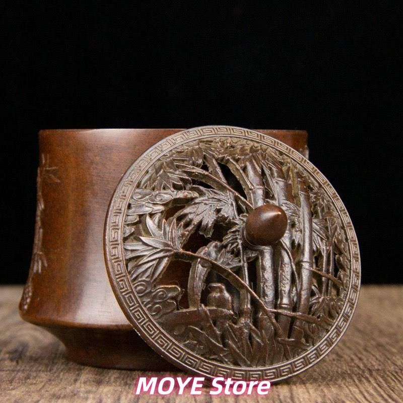 パンダ文竹薫香炉 香道具 蓋置 工芸品 美術品 zw0128 - メルカリ