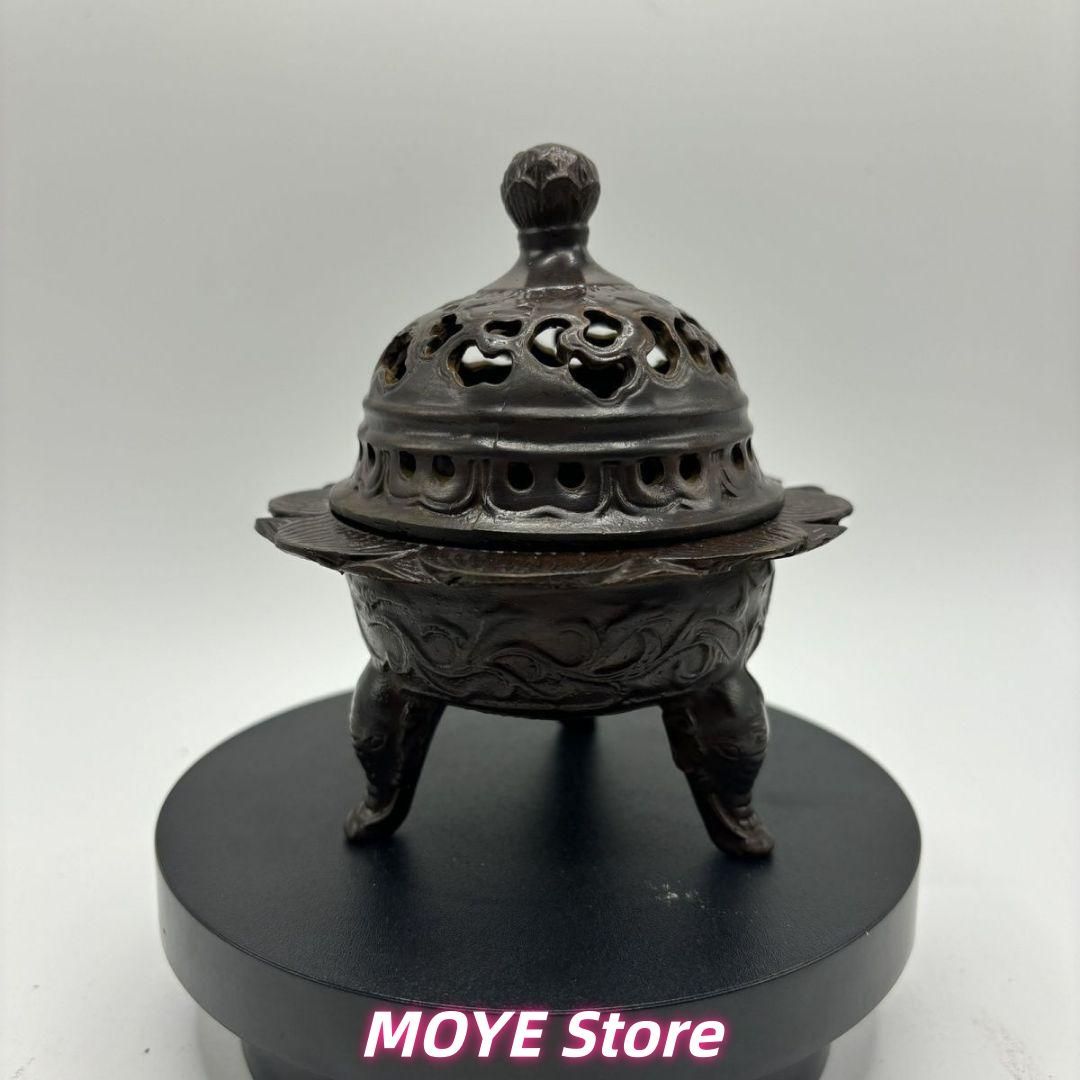 銅 細工 茶道具 香道具 蓋置 蓮華薫香炉 装飾品 現代工芸品美術品