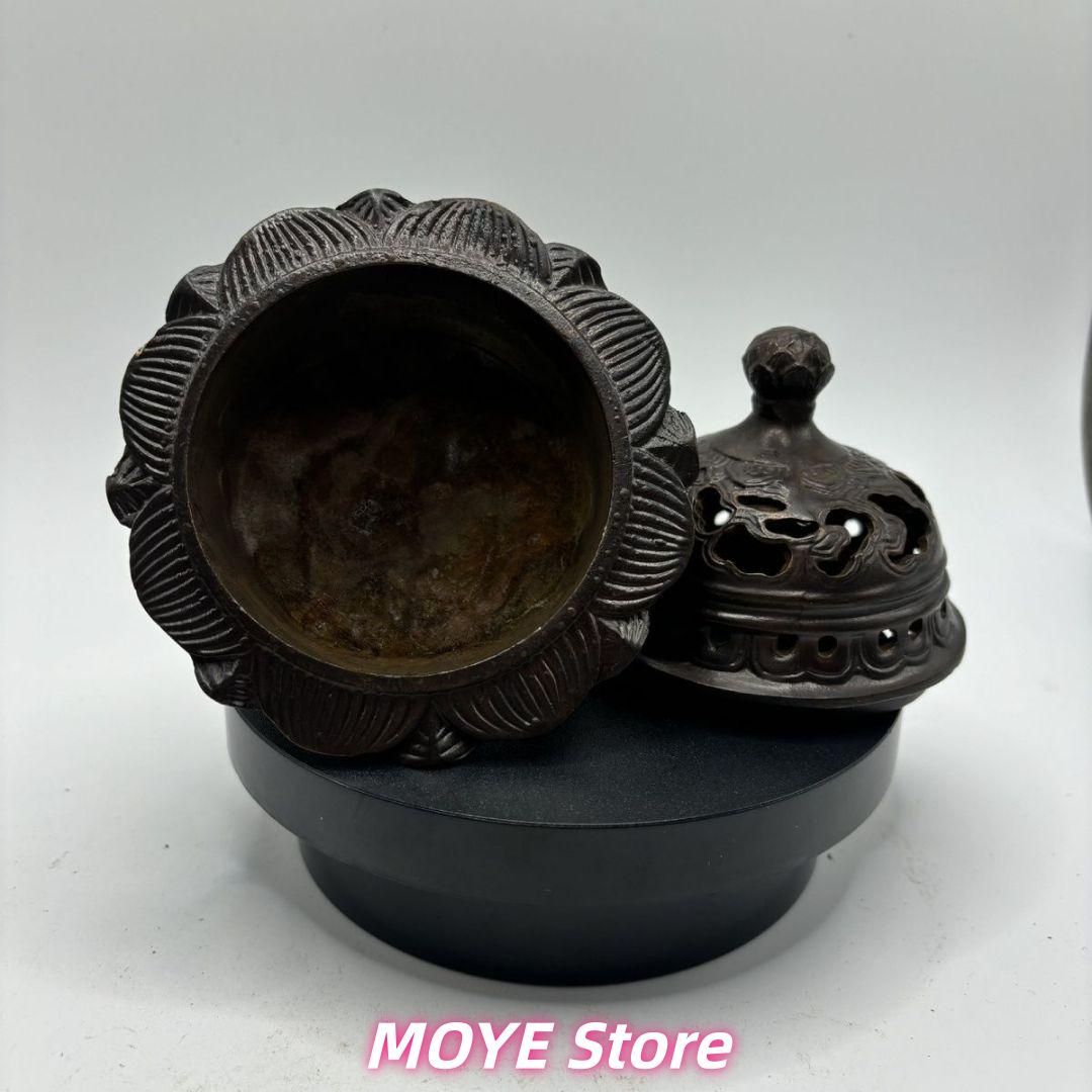 銅 細工 茶道具 香道具 蓋置 蓮華薫香炉 装飾品 現代工芸品美術品