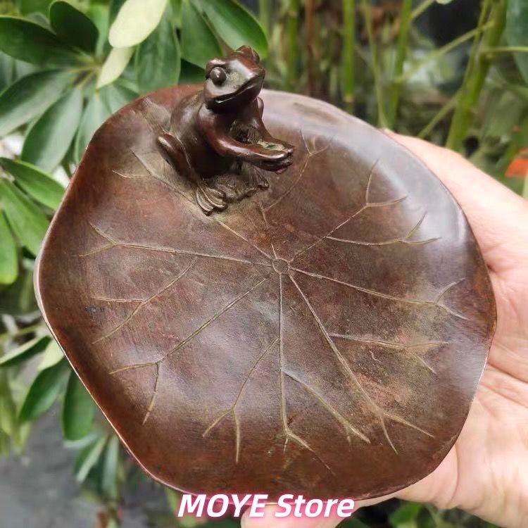 銅器 蛙筆洗 蓮の葉蛙香挿します 工芸品 美術品 zw0128 - メルカリ