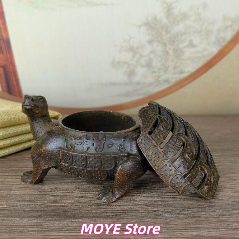 銅 細工 茶道具 香道具 蓋置 zw0128 亀 銅製 - メルカリ