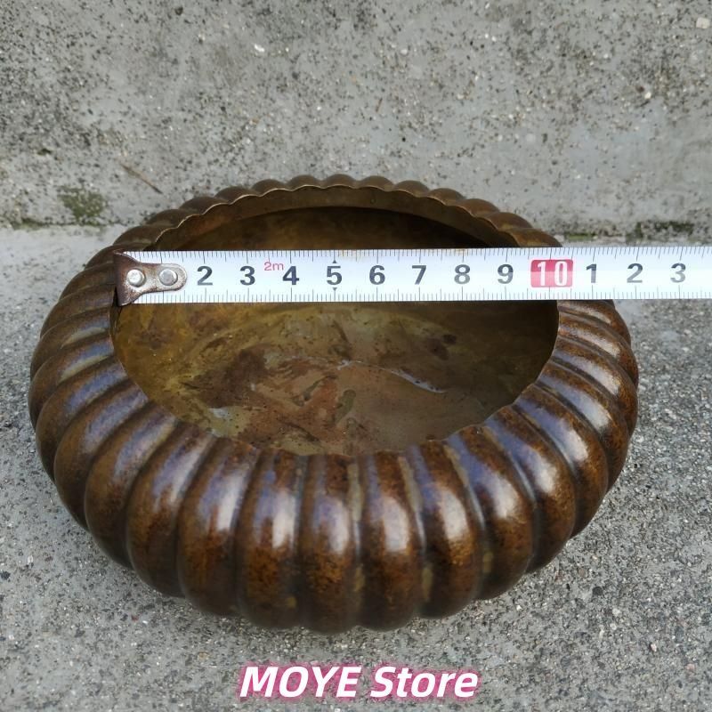 宣款 瓜紋筆洗 銅製 書道具 文房具 工芸品 美術品 置物 宣款 瓜紋筆洗 銅製 書道具 文房具 工芸品 美術品 zw0128 - メルカリ